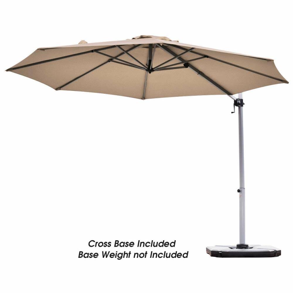 11-ft Tan Crank Cantilever Patio Umbrella C887