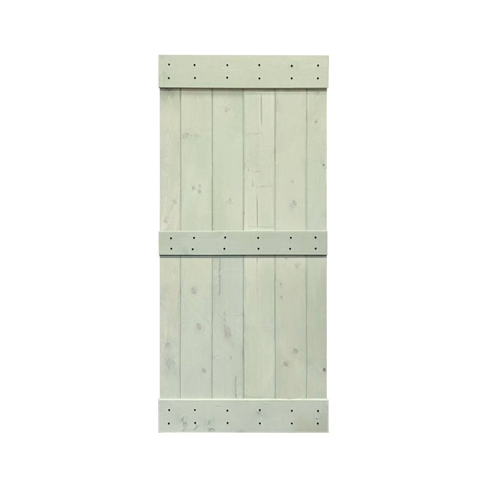 Espresso 2-Panel Pine Wood Single Barn Door O18010