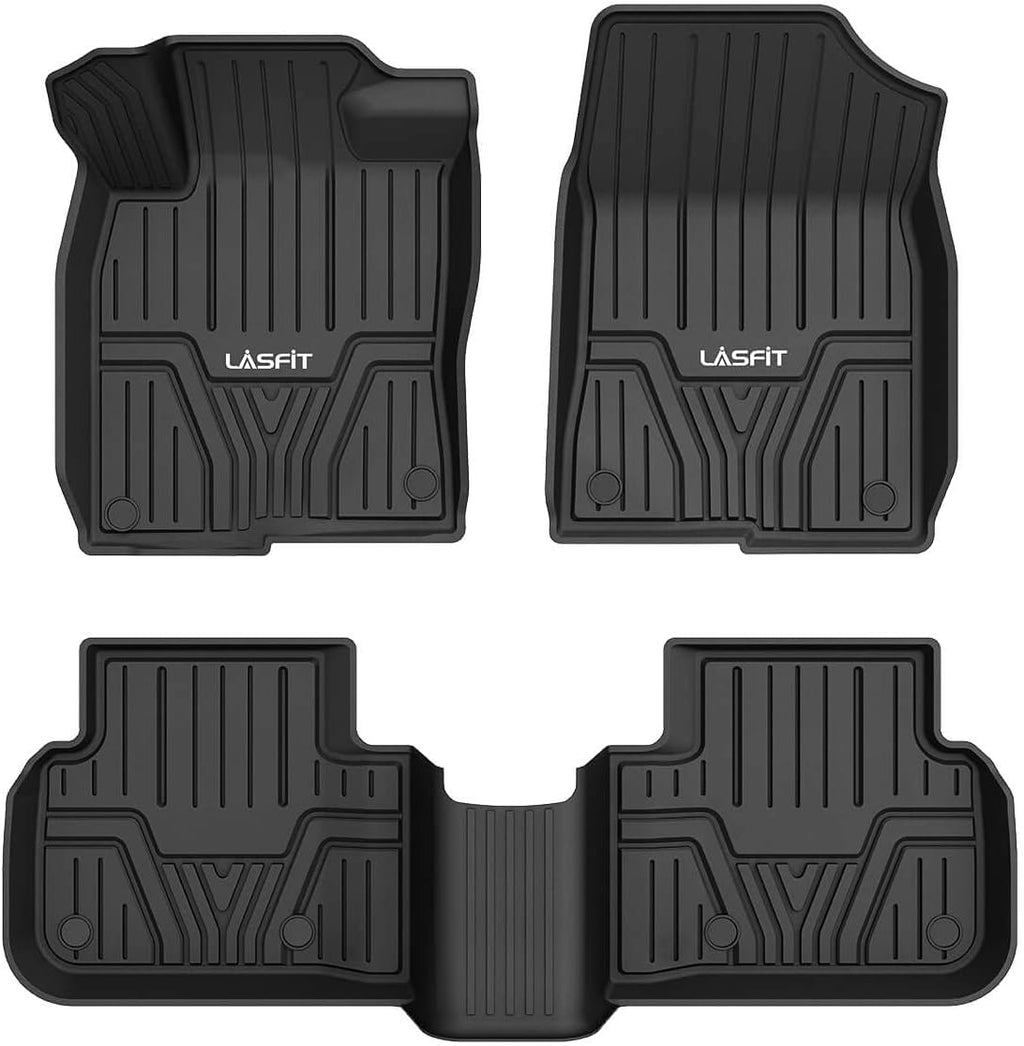 All Weather TPE Car Floor Mats 1st & 2nd Row Set E932