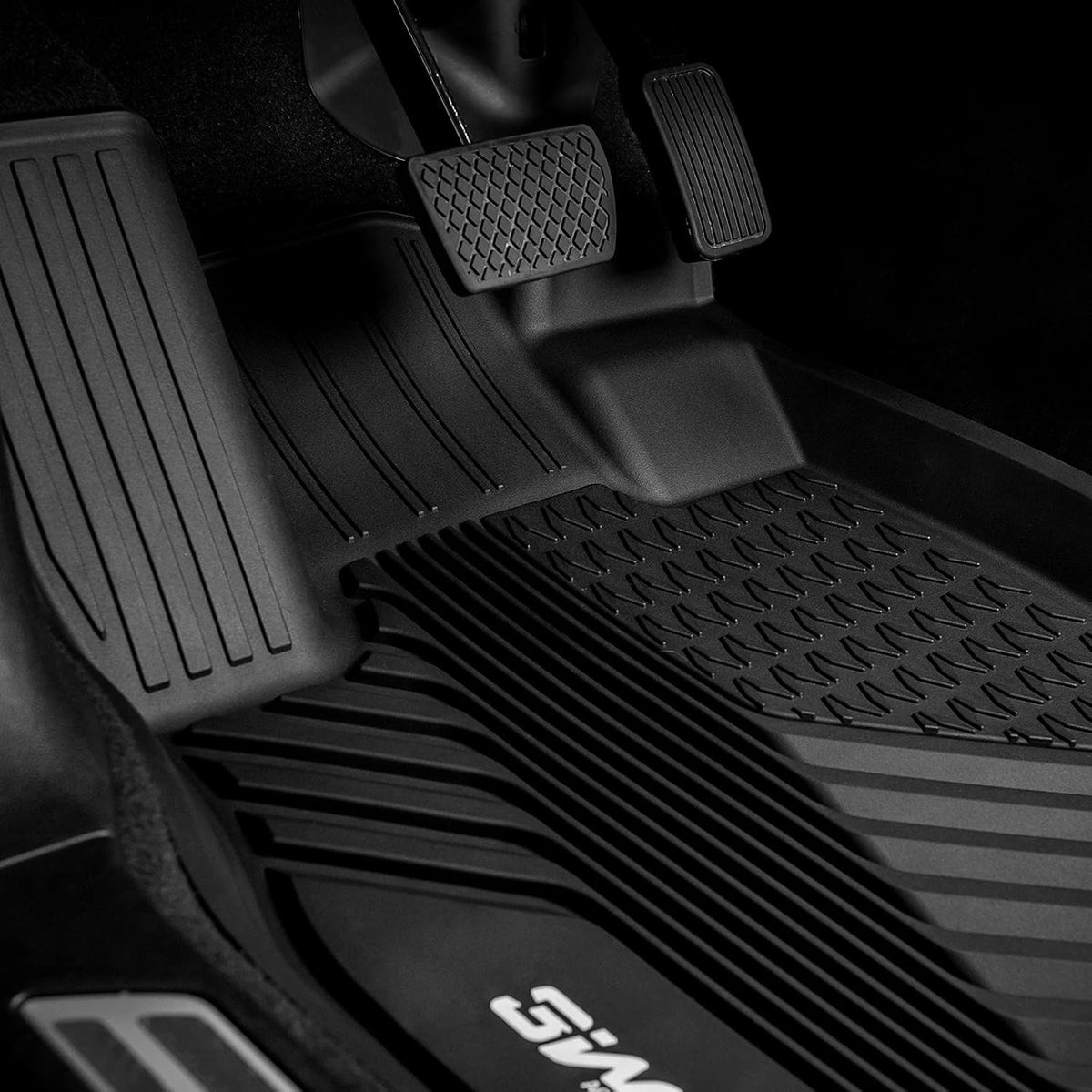 Black TPE All Weather Floor Mats Full Set F2347