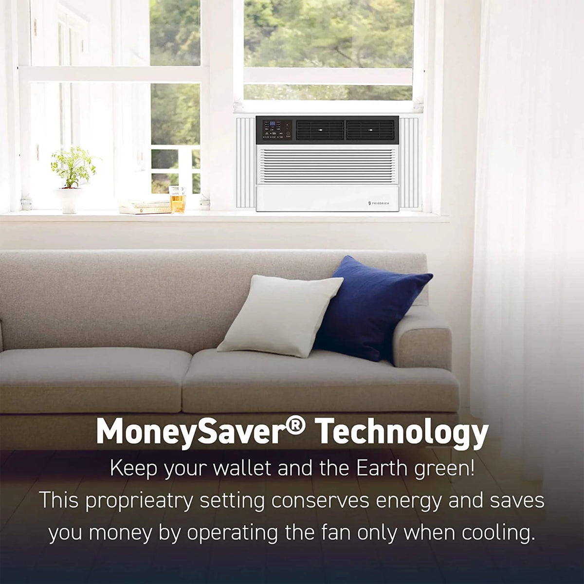 White Wi-Fi Controlled Window Air Conditioner V7054