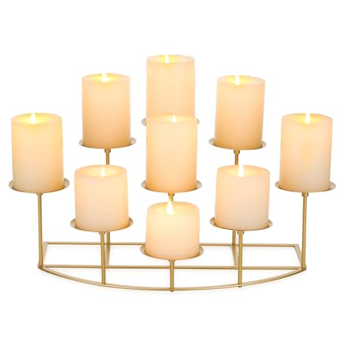 Black Metal Pillar Candle Holder P360