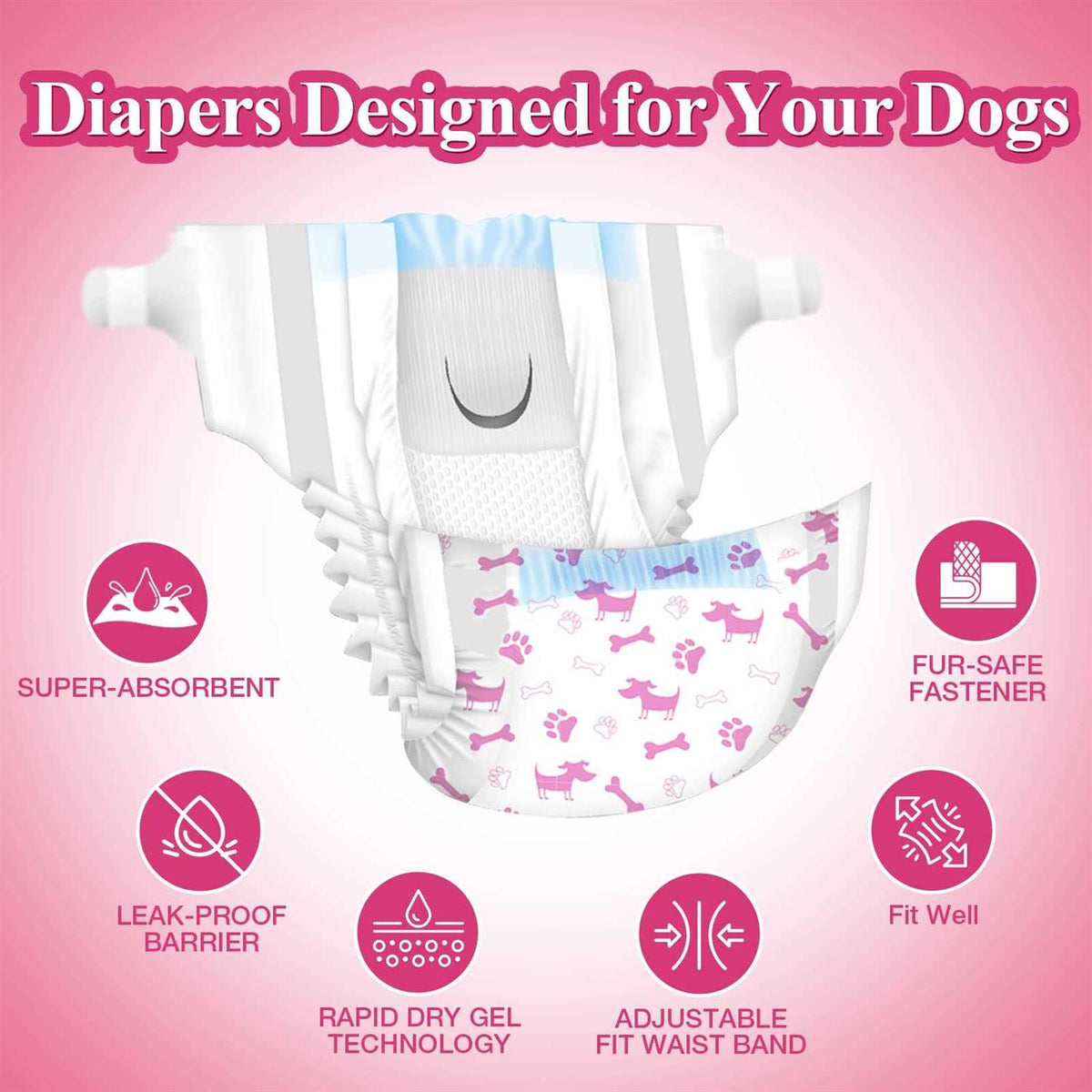 Super Absorbent Disposable Dog Diapers N1946