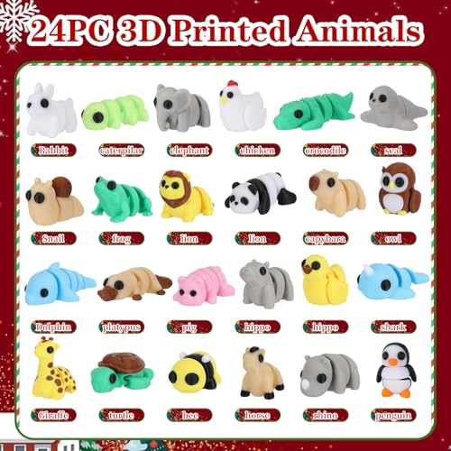 3D Printed Animal Advent Calendar Set B176441