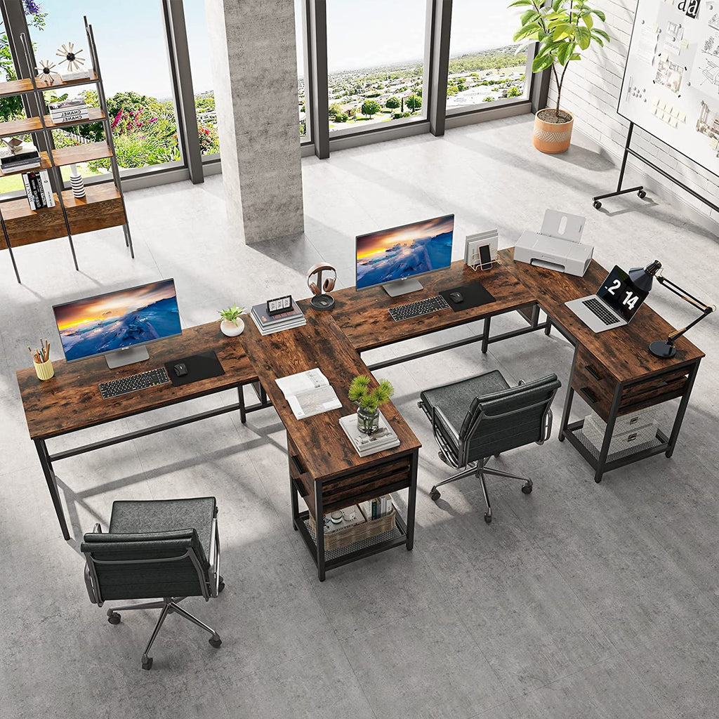 L-Shaped Computer Desk with Lift Top G513296