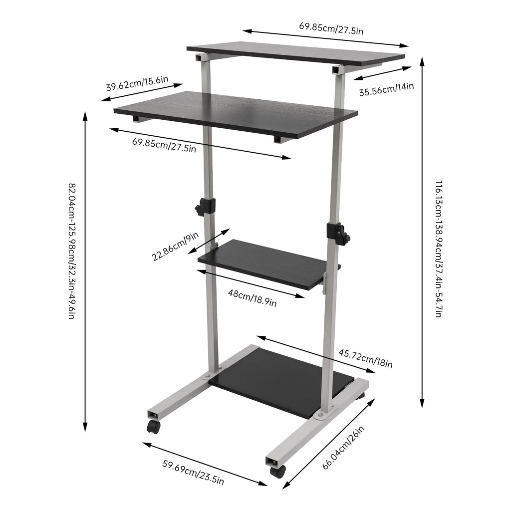 Adjustable Height Mobile Standing Desk C74971