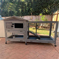Outdoor Rabbit Hutch on Wheels with Run A87046