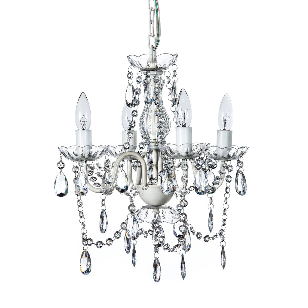 Clear 4 Light Acrylic Crystal Chandelier N7362