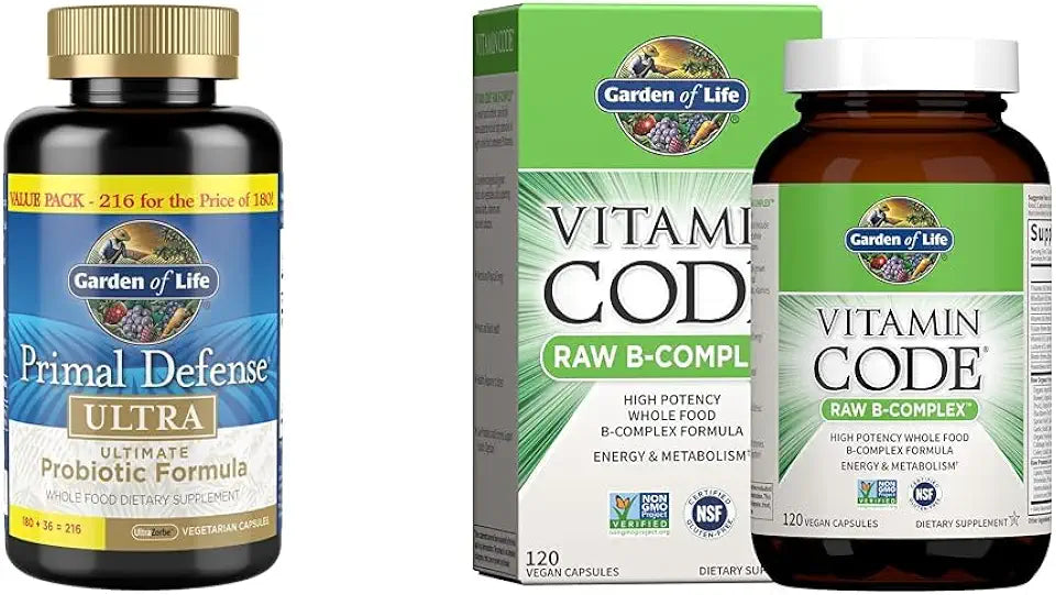 216 Capsules Probiotic & 120 Vegan Capsules B Complex Z44734