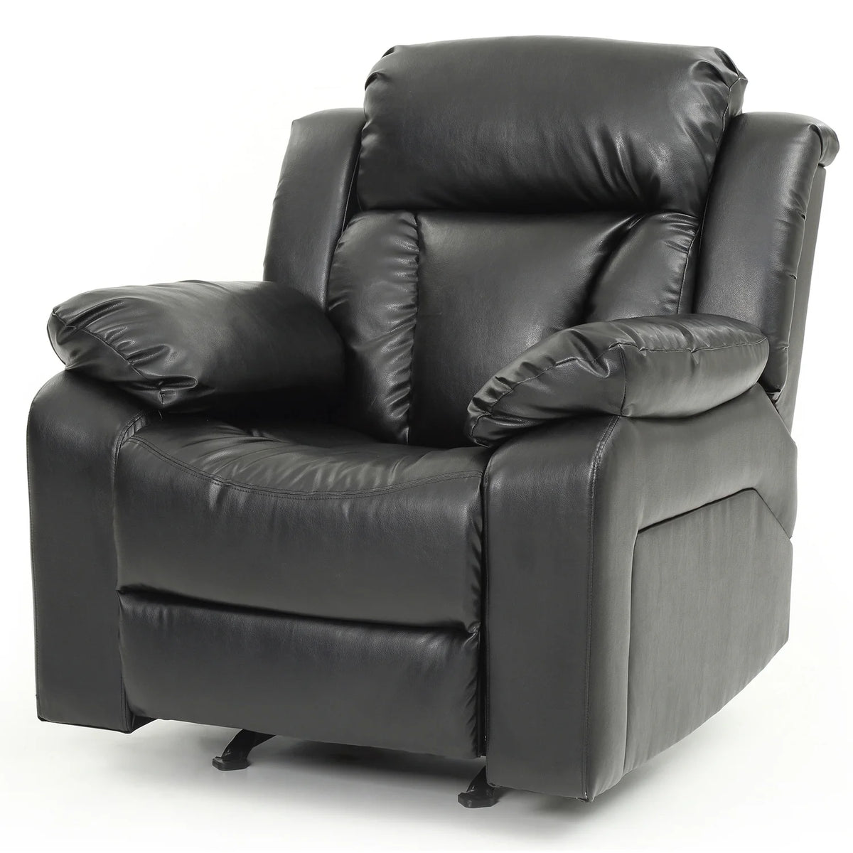 Black Faux Leather Reclining Chair W205297