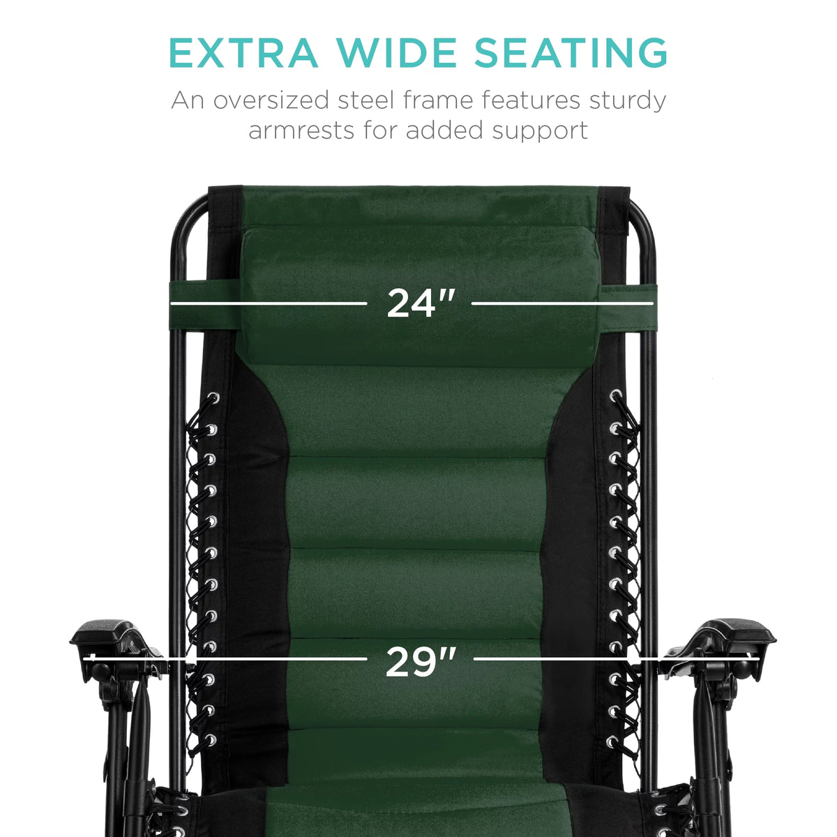 Oversized Padded Zero Gravity Folding Outdoor Recliner Q70224