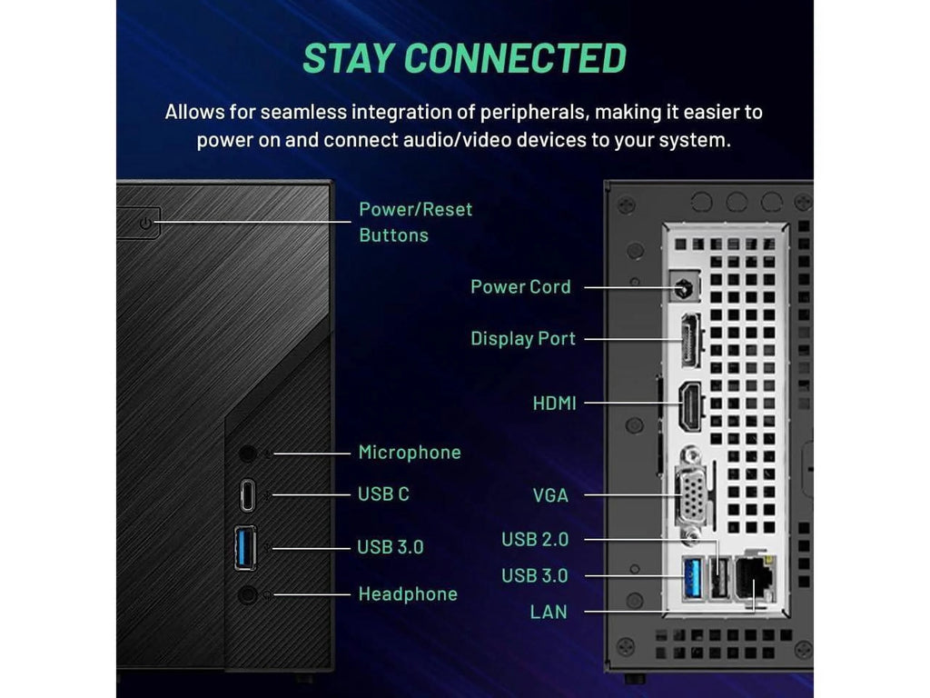 Mini Gaming PC AMD Ryzen 5 5600G 16GB RAM 1TB SSD P3076