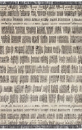 Cream Charcoal 2'7 x 8'0 Rug H932