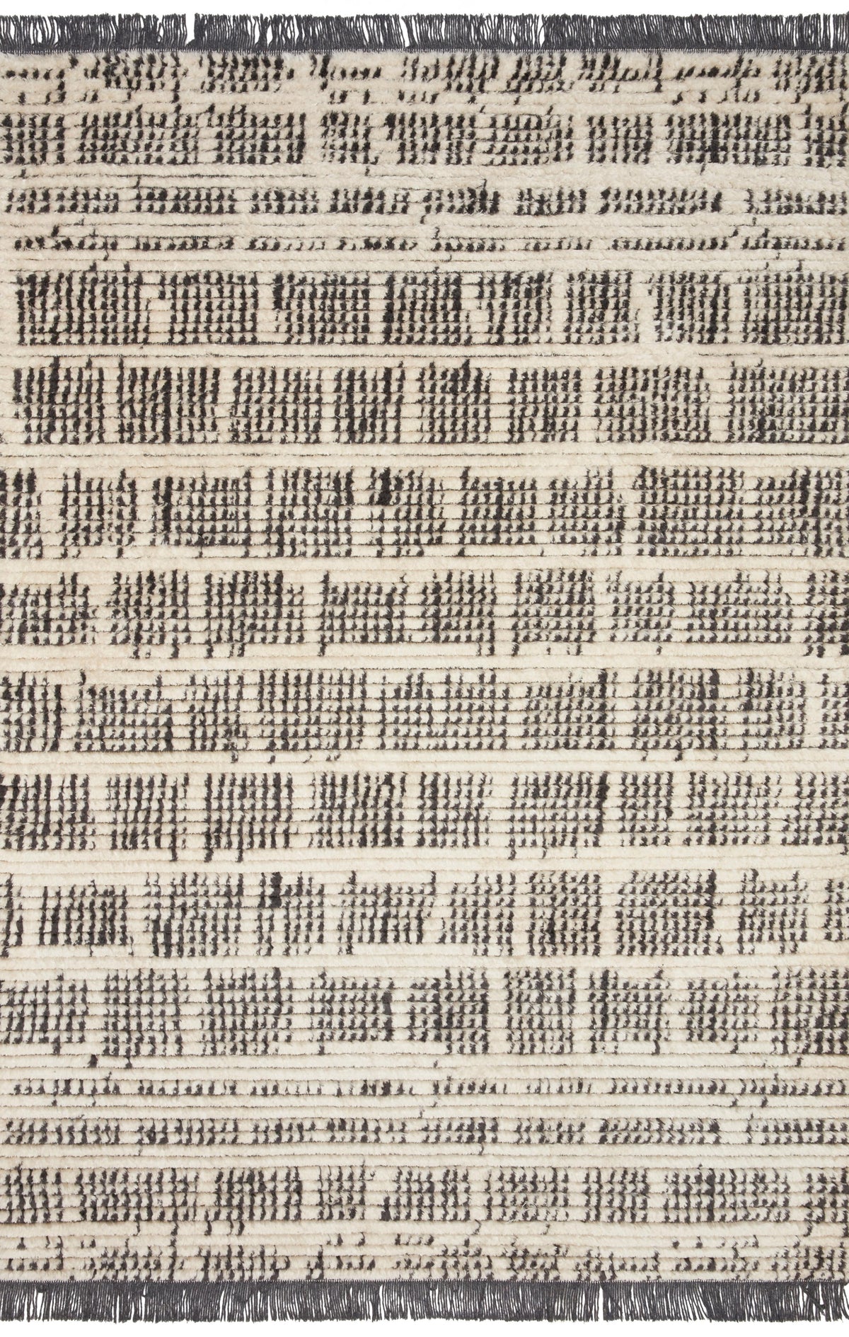Cream Charcoal 2'7 x 8'0 Rug H932