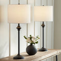 Set of 2 Black Metal Table Lamps V5888