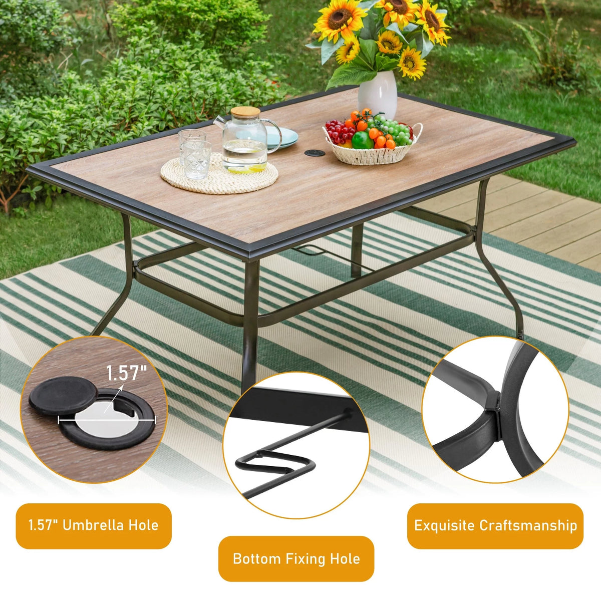 7 Pieces Outdoor Patio Dining Set T60063