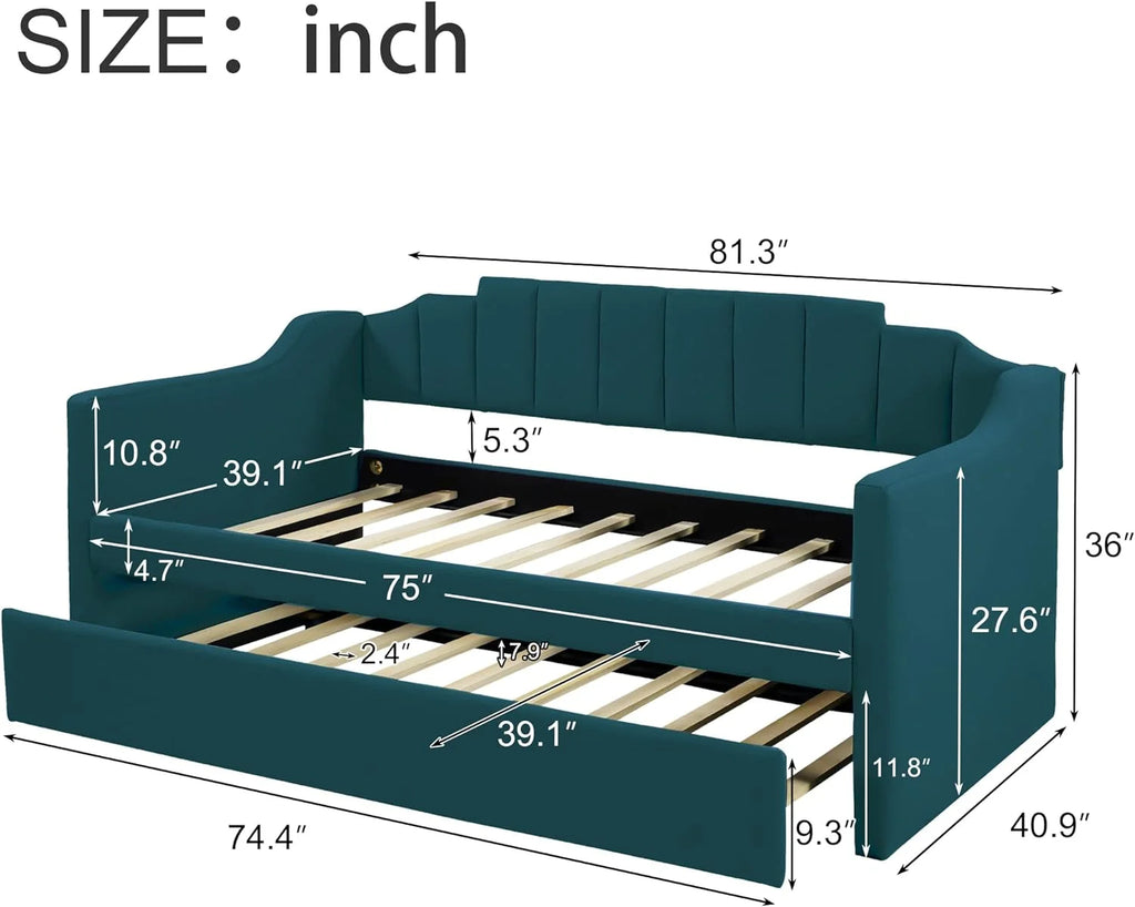 Upholstered Daybed with Trundle U189275