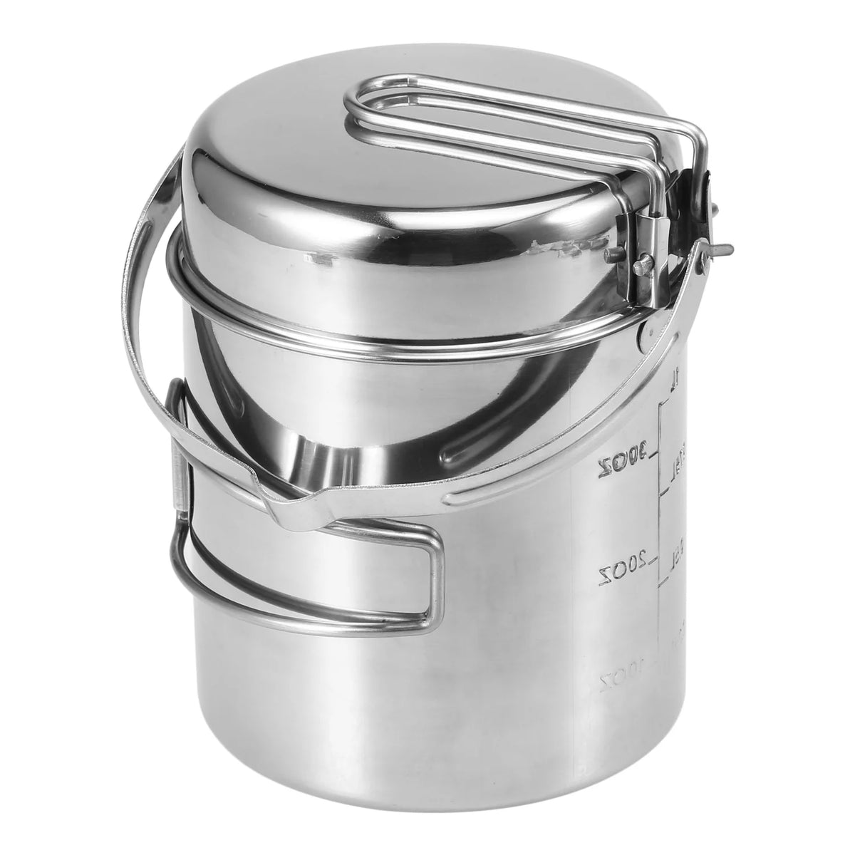 Portable Stainless Steel 1L Camping Pot G268252