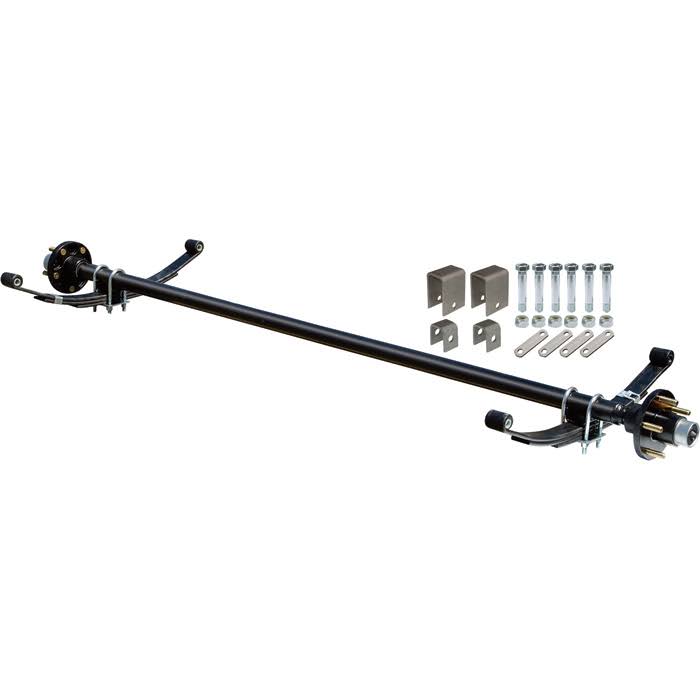 2000-Lb. Capacity Complete Axle Kit - 60Inch Hubface, 48Inch Spring Center, 5-Stud Pattern, 4.5inch Hubs P339