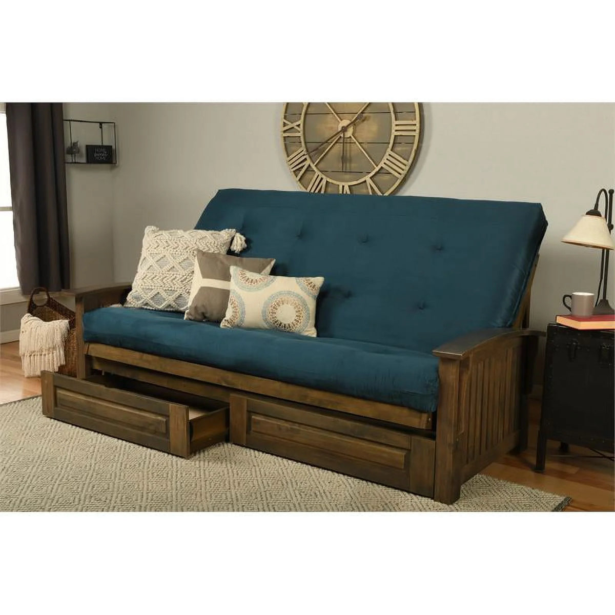 Queen Size Wood Storage Futon G920