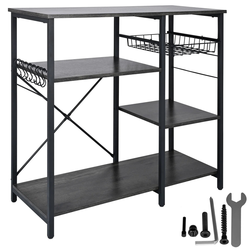 5-Tier Kitchen Bakers Rack with Cabinet S833942