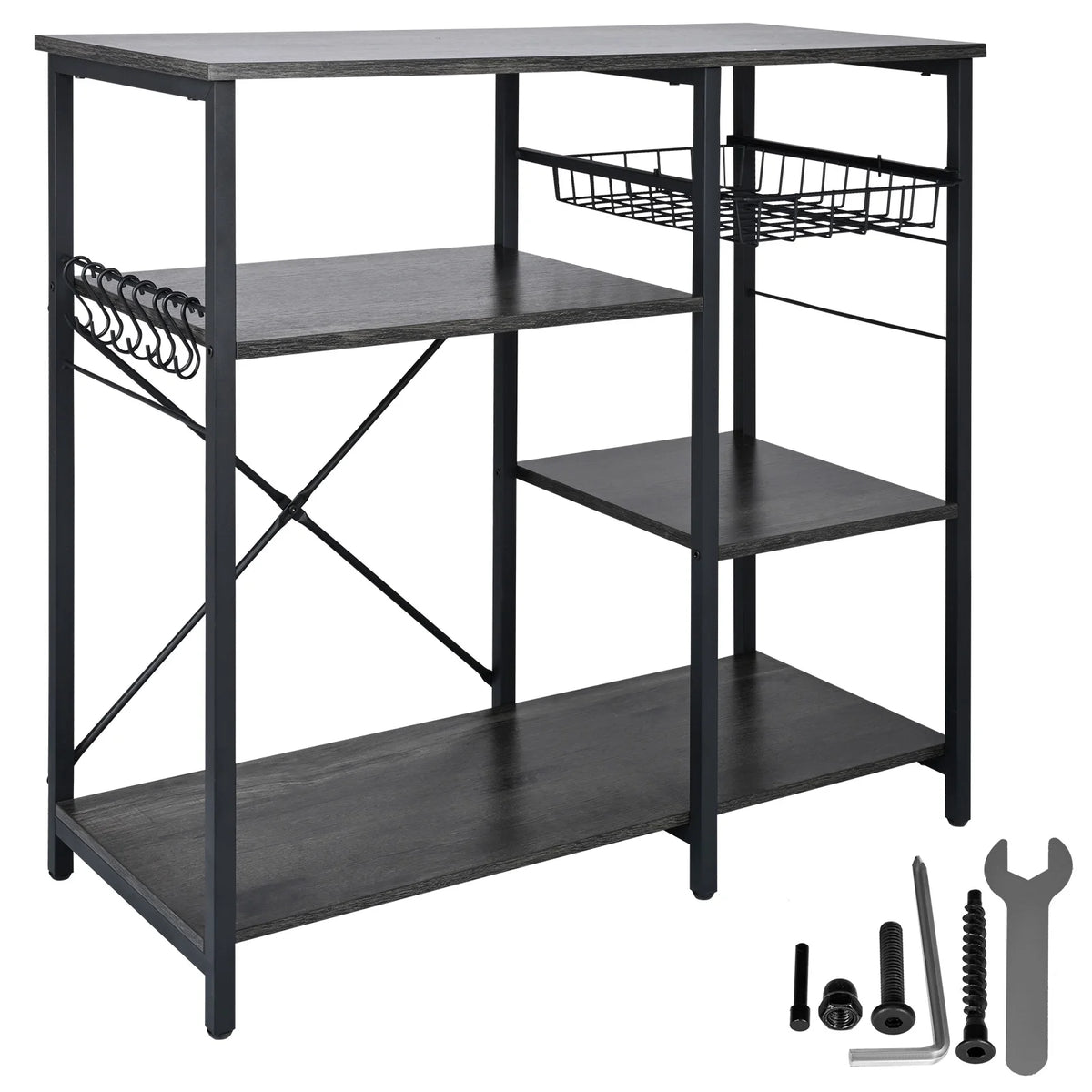 5-Tier Kitchen Bakers Rack with Cabinet S833942