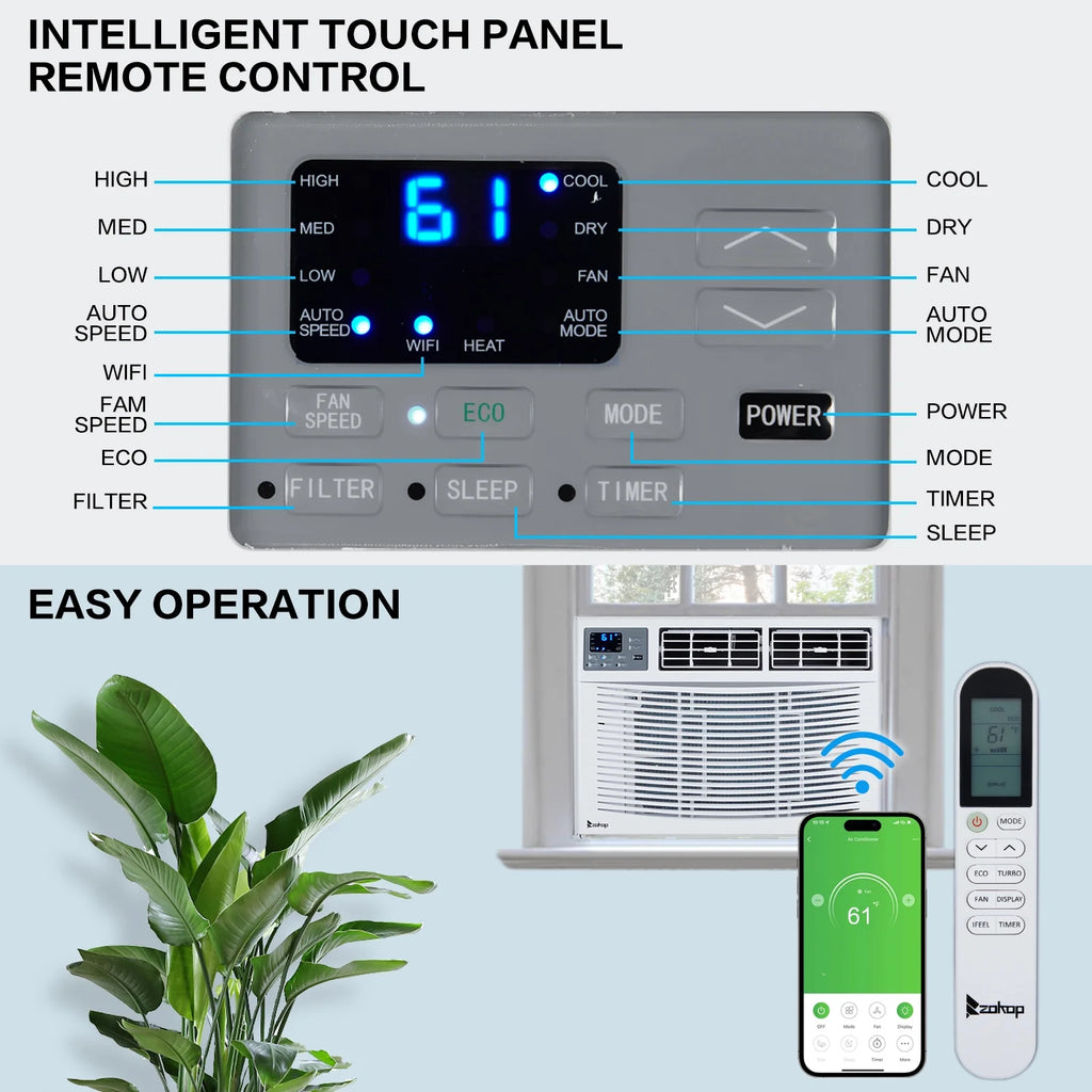 8000 BTU Heat And Cool Window Air Conditioner K95827