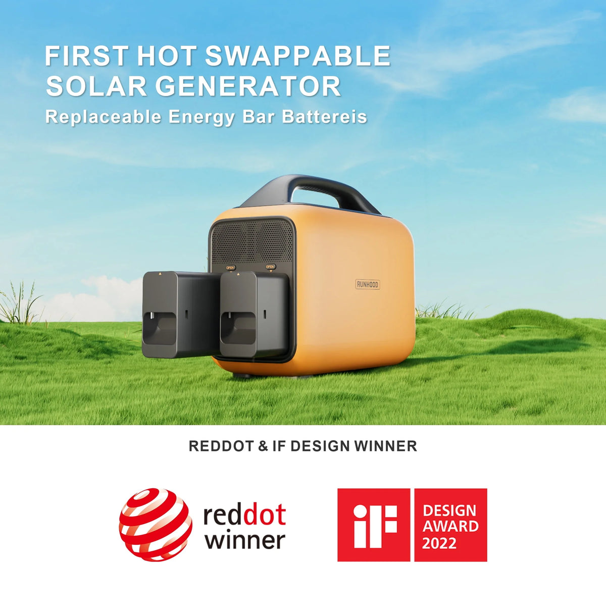 Portable Power Station 1296Wh Swappable Lithium Backup Batteries 600W AC Outlet Solar Generator K77745