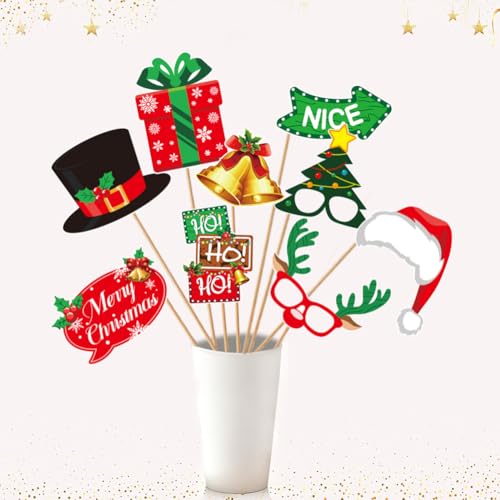 Christmas Photo Booth Props Party Decorations with Photo Frame Y48020