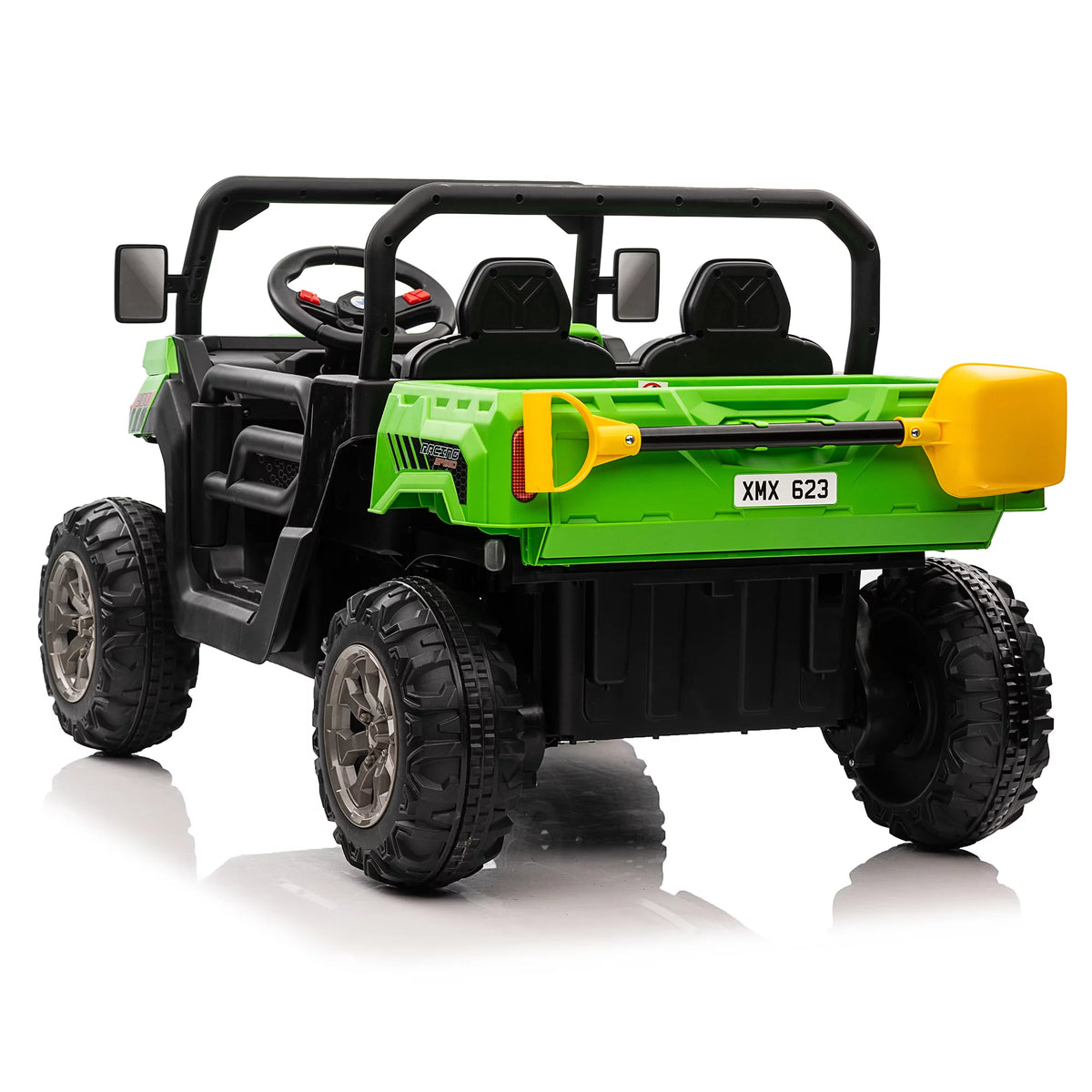 24V 2 Seater Kids Ride On Dump Truck with Remote, Green Q457