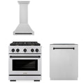 30 In. Gas Range, Range Hood, Dishwasher in Stainless Steel N9136