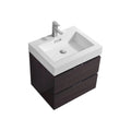 24 in. Wall Mount Gray Oak Bathroom Vanity S768154