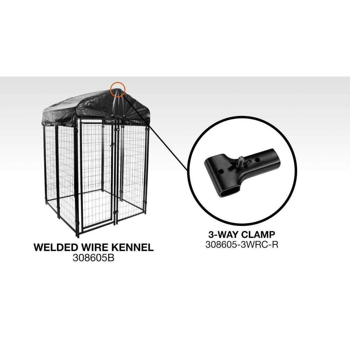 Black Replacement Vinyl Roof for Pet Kennel F14022
