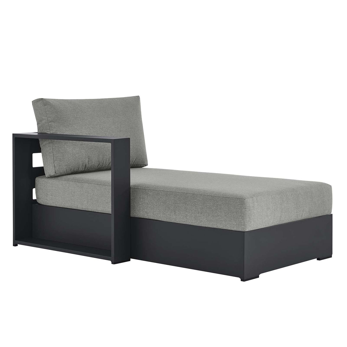 Gray Powder-Coated Aluminum Outdoor Chaise Lounge R31420