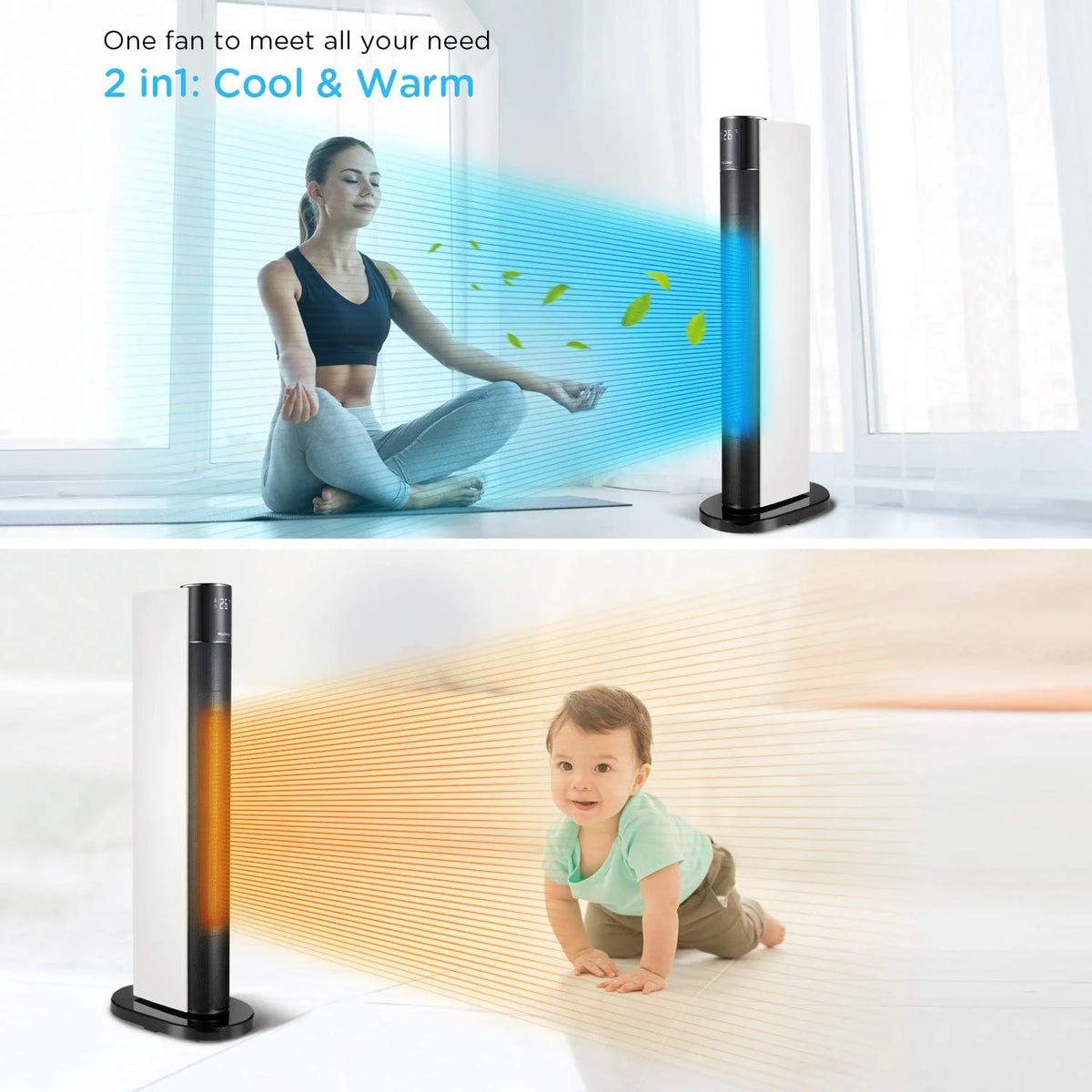 1500-Watt Electric Ceramic Tower Space Heater K438