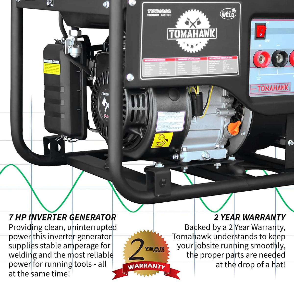120 Amp Welder with 2,200W Generator T5304