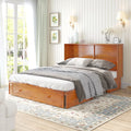 Queen Size Murphy Bed with Trifold Foam Mattress and USB Charging Station C17219