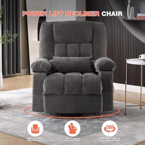 Power Lift Recliner Chair with Vibration Massage and Lumbar Heating G85696