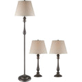 Black Metal Lamps Set of 3 D9037