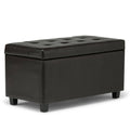 Black Storage Ottoman L771483