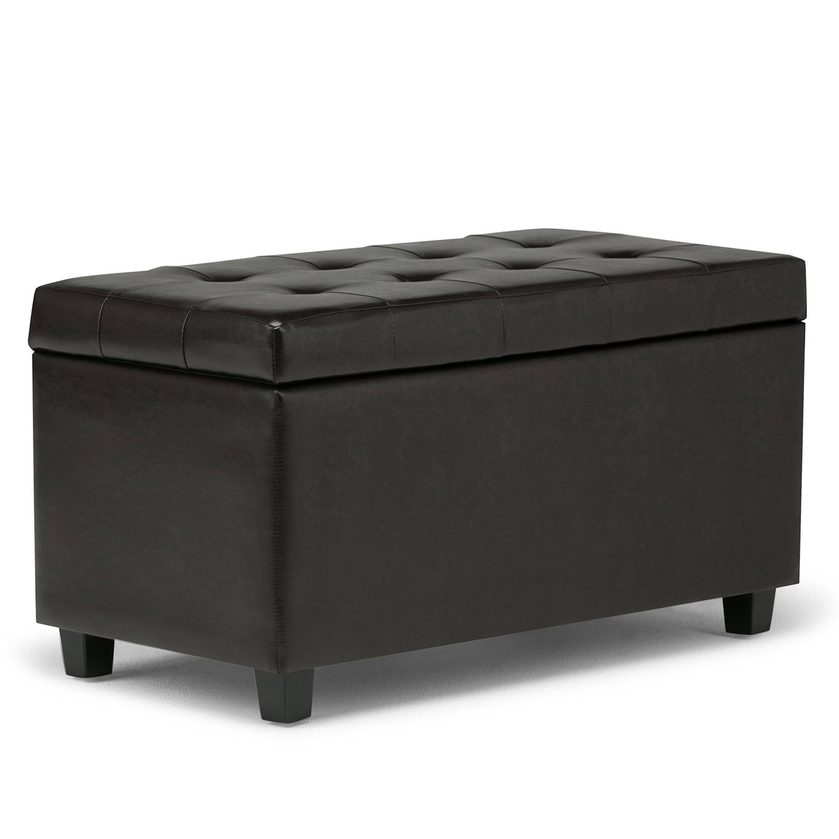 Black Storage Ottoman L771483