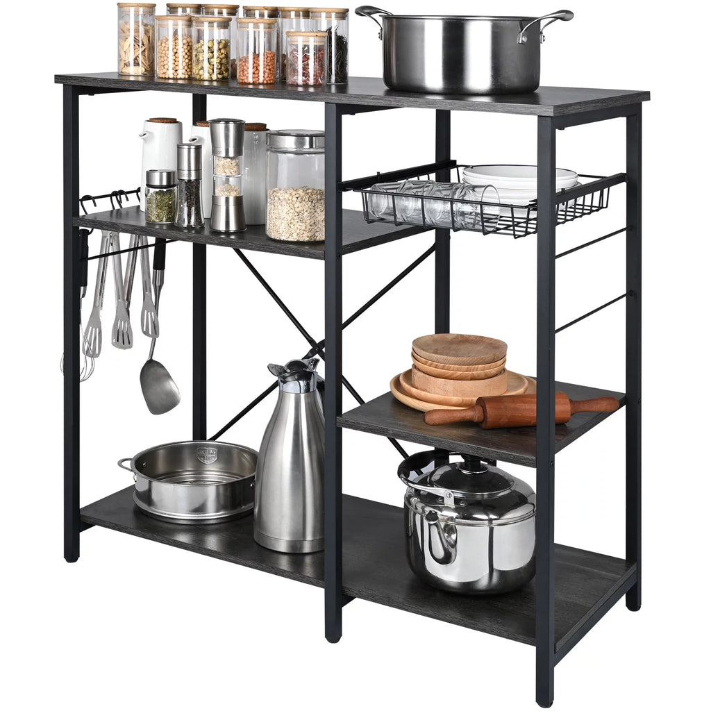 5-Tier Kitchen Bakers Rack with Cabinet S833942