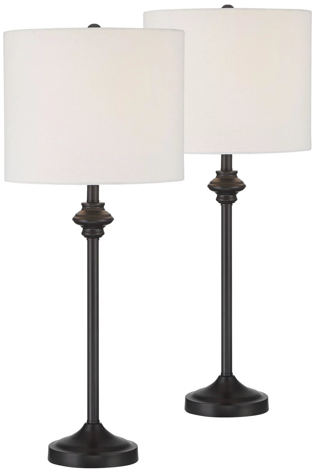 Set of 2 Black Metal Table Lamps V5888