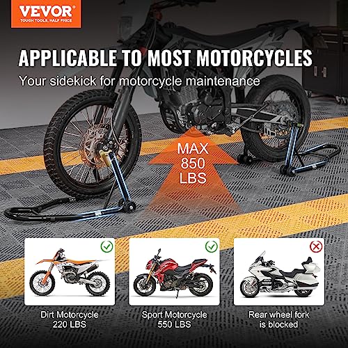 850lbs Motorcycle Stand Lift Front Rear Combo Black R281413