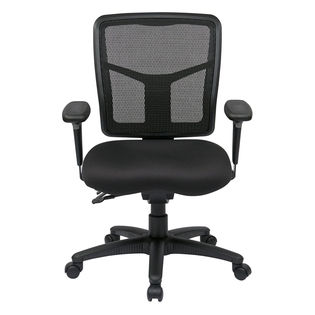 Black Mesh Office Chair with Adjustable Arms H730517