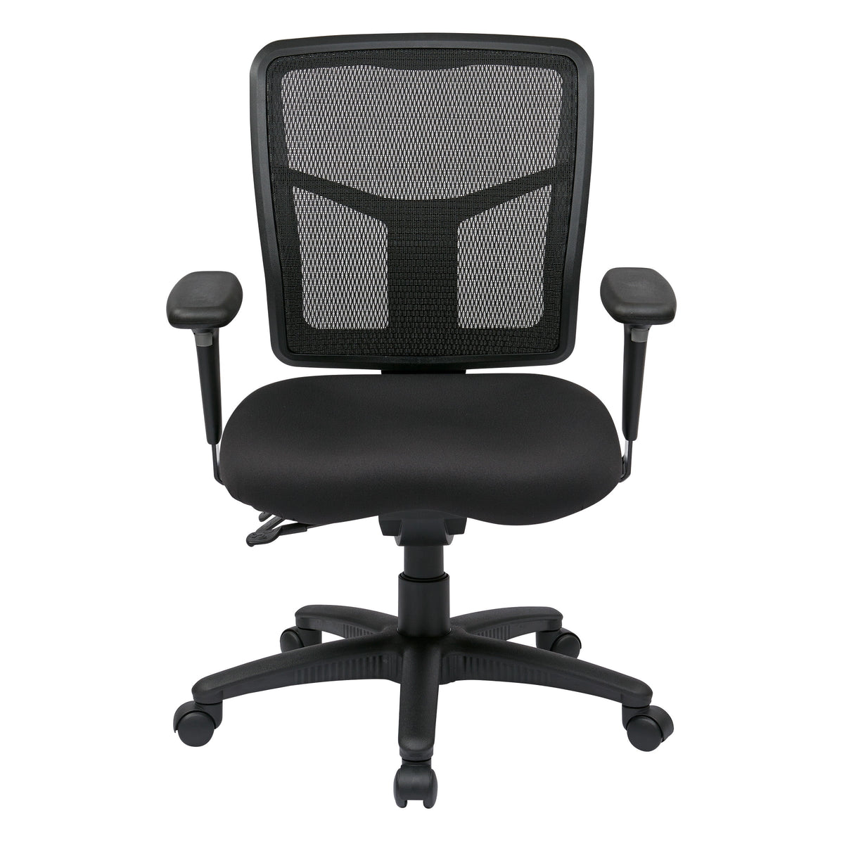 Black Mesh Office Chair with Adjustable Arms H730517