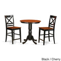 Solid Wood 3-Piece Counter-Height Table and Chair Set I40853
