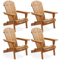 Set of 4 Cedar Wood Folding Adirondack Chairs M855