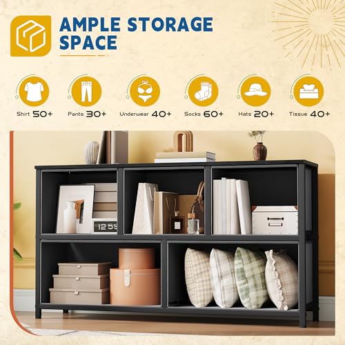 Black 5 Drawer Dresser C96031