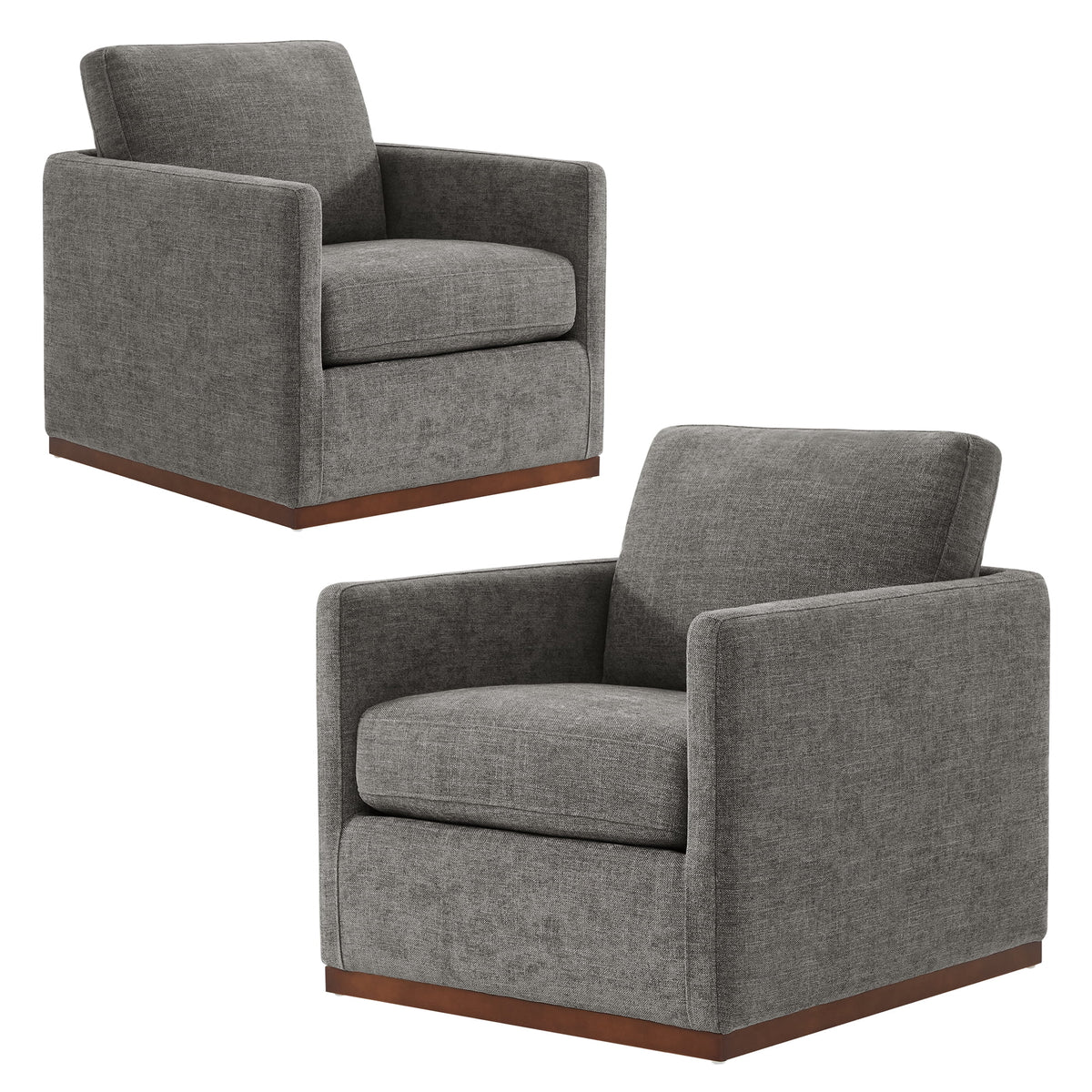 Swivel Accent Chairs Faux Leather U9030